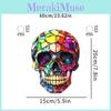 Skull Fashion Colorful Pattern Acrylic Glass Pendant For Decoration Halloween
