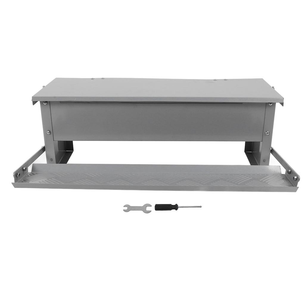 Автоматическая кормушка для кур из стали большой емкости, водостойкая, кормушка для птиц, дозатор еды с крышкой