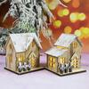 1pc Luminous Wooden House Ornaments, Christmas Decorations, Luminated LED Wooden Christmas Houses Christmas Tabletop Decorations