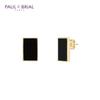[Paul Brial] Pibe0129 Onyx Square Earrings