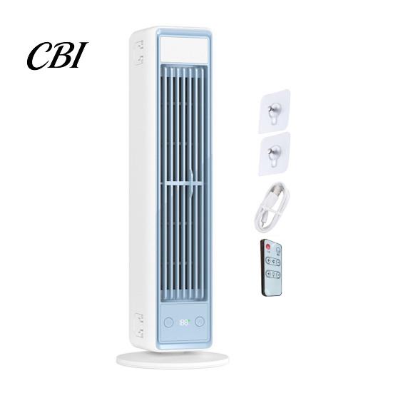 Bedroom Fan Quiet Wall Mount Desktop Fan, 3 Speed Bladeless Tower with Cooling Digital Display, Personal for Office Home