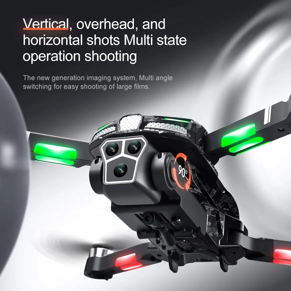 New V186 Pro Drone Professional Brushless Wifi FPV Optical Flow 3 HD Aerial Photography Obstacle Avoidance Foldable Quad-rotor Drone Children's Toy
