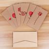 Rose Love Heart Hollowing Paper Card With Envelope Postcard Wedding Invitation Valentines Day Birthday Greeting Cards Gift Favor