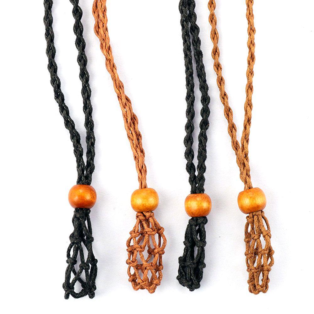 Jewel DIY Braided Braided Necklace Cord Empty Stone Holder Crystal Necklace Holder Necklace Cord