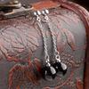 Fashion Women's Earrings Women's, Agate Earrings, Long Fringed Bead Silver Plated Earrings, Earrings