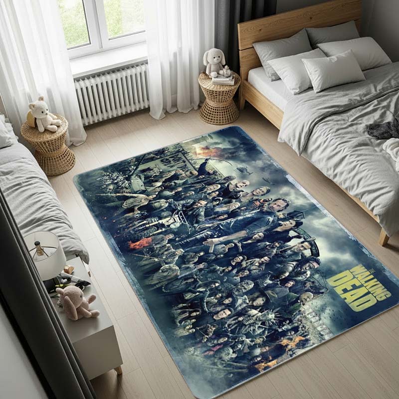 The Walking Dead Rug, Music Carpet,Bedroom Rug, Doormat,Living Room Rug, Bedside Carpet, Computer Chair Mat, Christmas Gift.