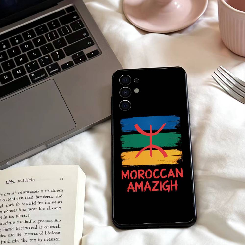 Amazigh Symbol  Phone Case For Samsung S25,24,23,22,30,21,10,9,Ultra,Plus,Lite,FE,4,5 G Soft Black Case
