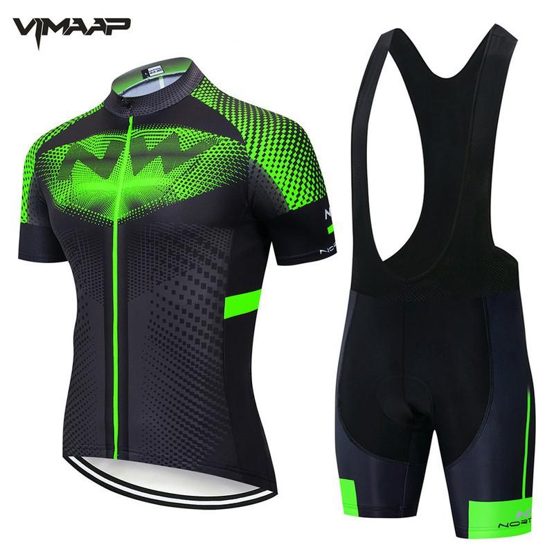 Mens Cycling Jersey Set Short Sleeve Breathable Quick-Dry Bike Top Road Mountain Biking Outdoor Sports