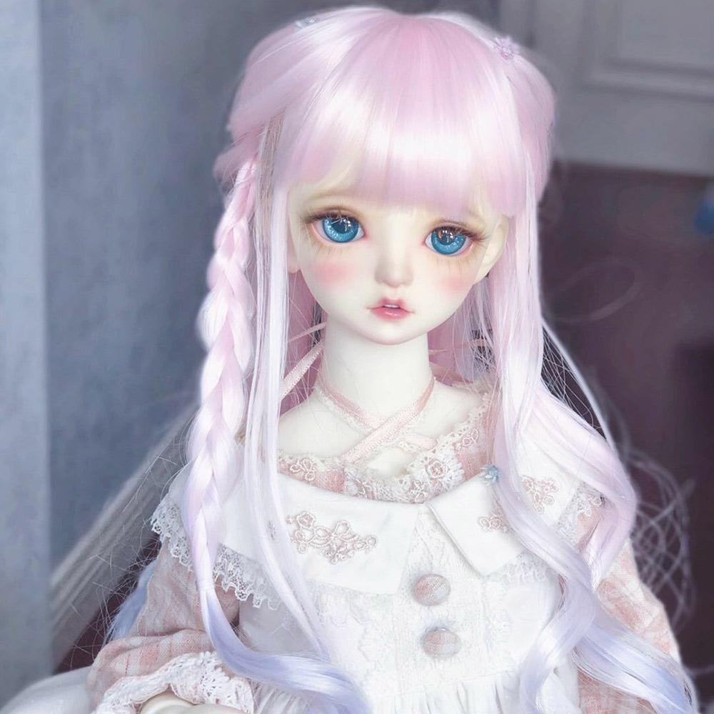 Аксессуары для париков для кукол BJD/SD 1/6, темно-коричневый длинный кудрявый парик с челкой, детский подарок, парик для куклы Лолита