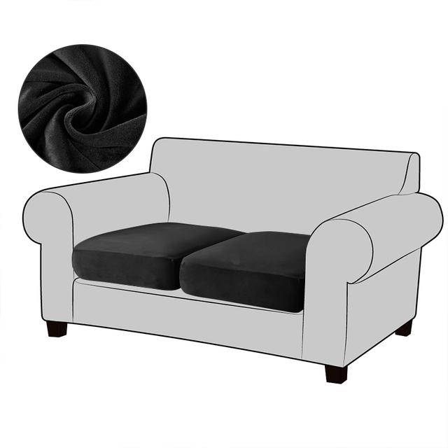 Бархатные чехлы на сиденья дивана для гостиной, плюшевые чехлы на диванные подушки, толстые мягкие эластичные диваны, чехол для дивана, защита для мебели