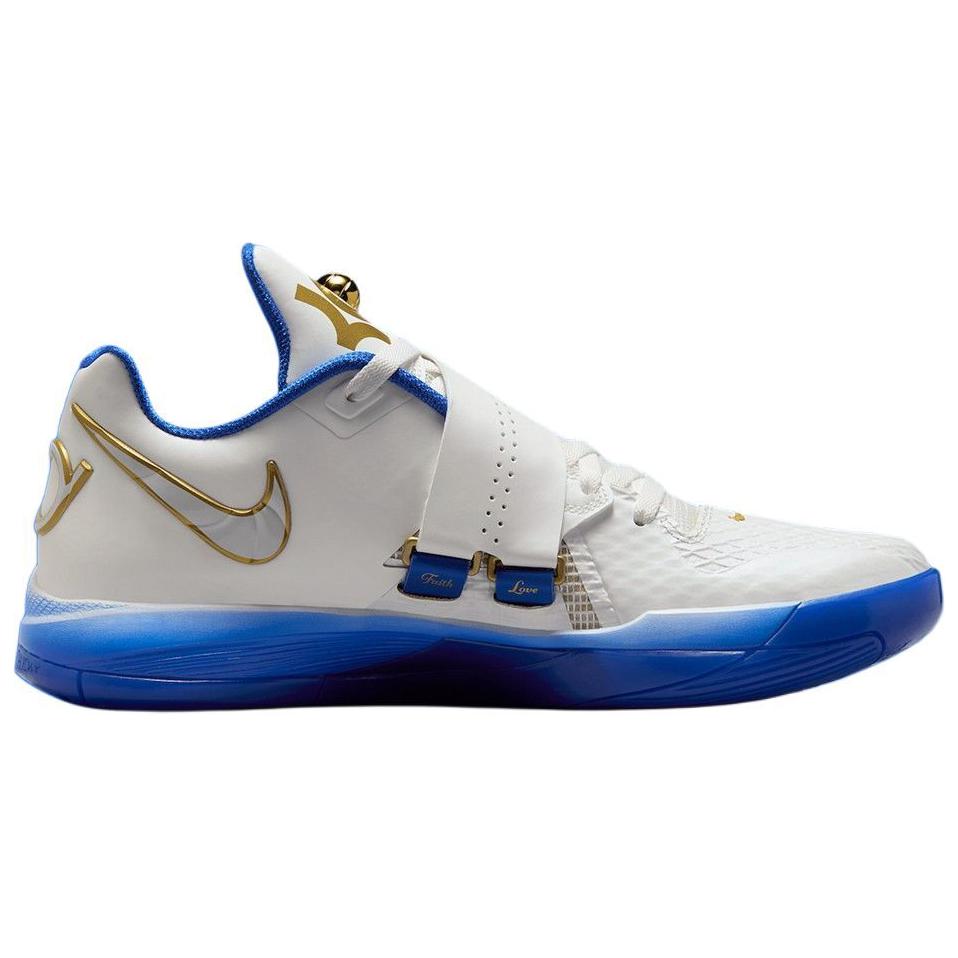 Nike Zoom KD 4 Настоящий MVP - кроссовки унисекс Summit White Hyper-Royal Metallic-Gold IB3546-100