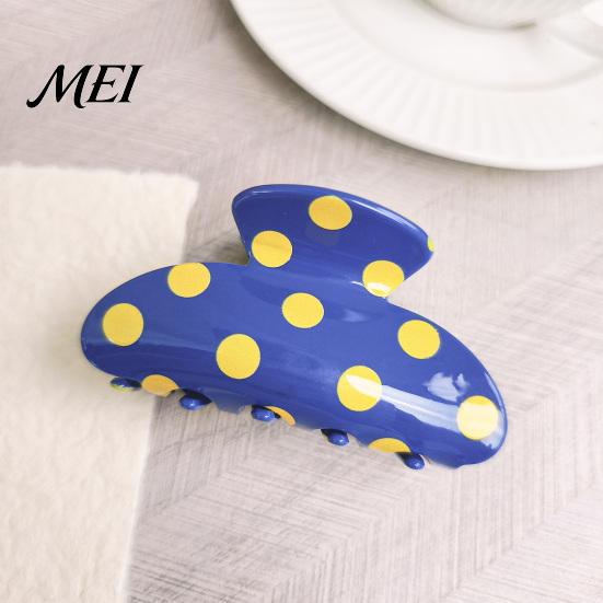Long-lasting Hair Clip Claw for Women, Dot Printing Shower Clip, Anti-slip Teeth Shark Smooth Edge Claw, Comfortable Fit Accessory Long Short