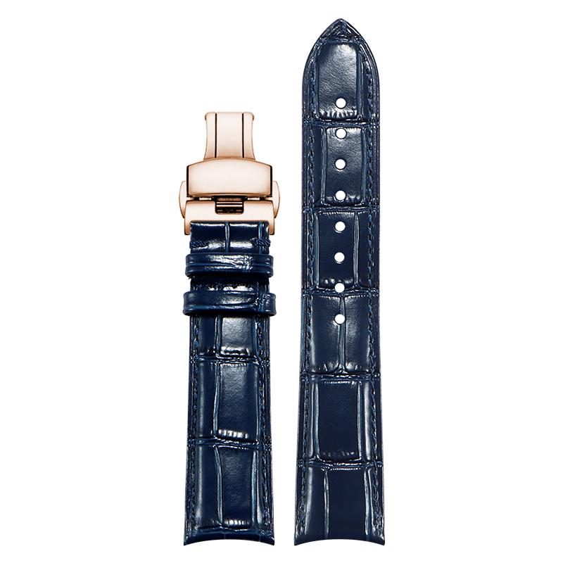 BRETA Изогнутый ремешок из коровьей кожи для Rossini GP VC Bregue-t Ulysse Nardin синий ремешок для часов аксессуары19ММ20ММ21ММ22ММ