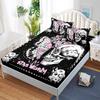 Butterfly Skull Personalized Pattern Mattress Three-Piece Digital Printing Bedding Set Children Adult