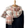 Imitation Cashmere Scarf Air Conditioner Shawl Tassel Extended Warm Jacquard Plaid Decorative Scarf Women'S Versatile