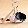 Trendy Sports Gifts Keychains Leather Softball Baseball Keychain Creative Bat Fans Jewelry Gift