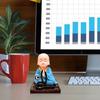 Funny Solar Powered Bobble Shaking Head Dancing Toy Buddhist Monk Figurines Statues Car Dash Board Home Office Decorations