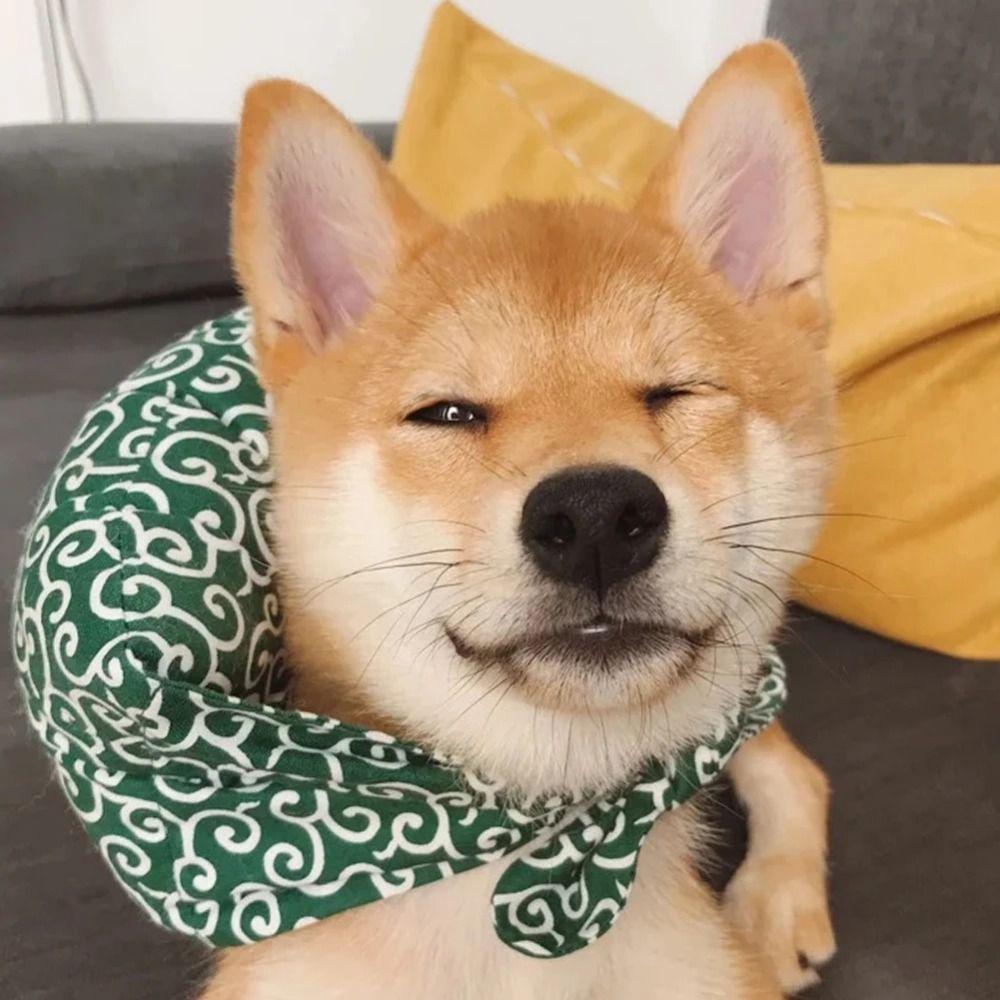 Моющийся забавный шарф для домашних животных, регулируемые банданы для собак, японские тканевые накидки для собак, ошейник для вечеринки