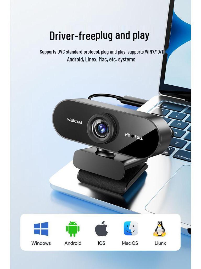 4K Ultra HD Live Streaming Camera with Microphone for Desktop, Online Classes, Conferences, and Beauty Sessions