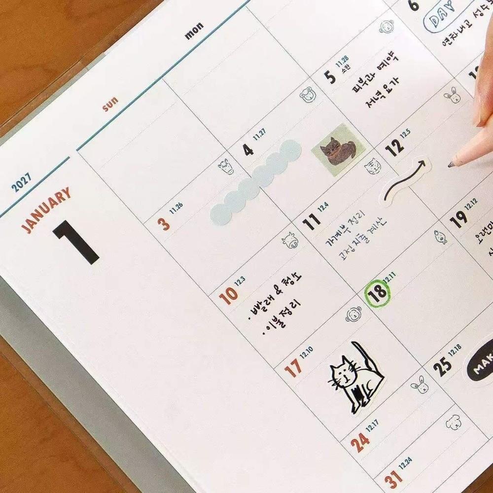 Weekly Layout Diary Book with Calendar Schedule Notebook New Habit Tracker Planner  Office Work