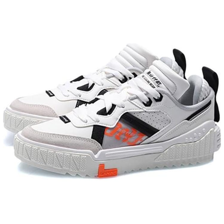 Li Ning 001 Нескользящие Устойчивые к истиранию Низкие Кеды для скейтборда Женские Белые AGCQ232-2