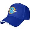 Cute Blue Bird Flying Cartoon Baseball Cap Polyester Adjustable Sun Hat for Adults Casual