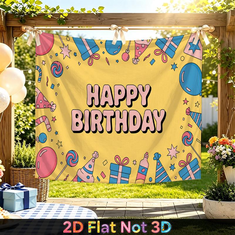 Red Balloon Backdrop Banner 1pc - Celebration Decor