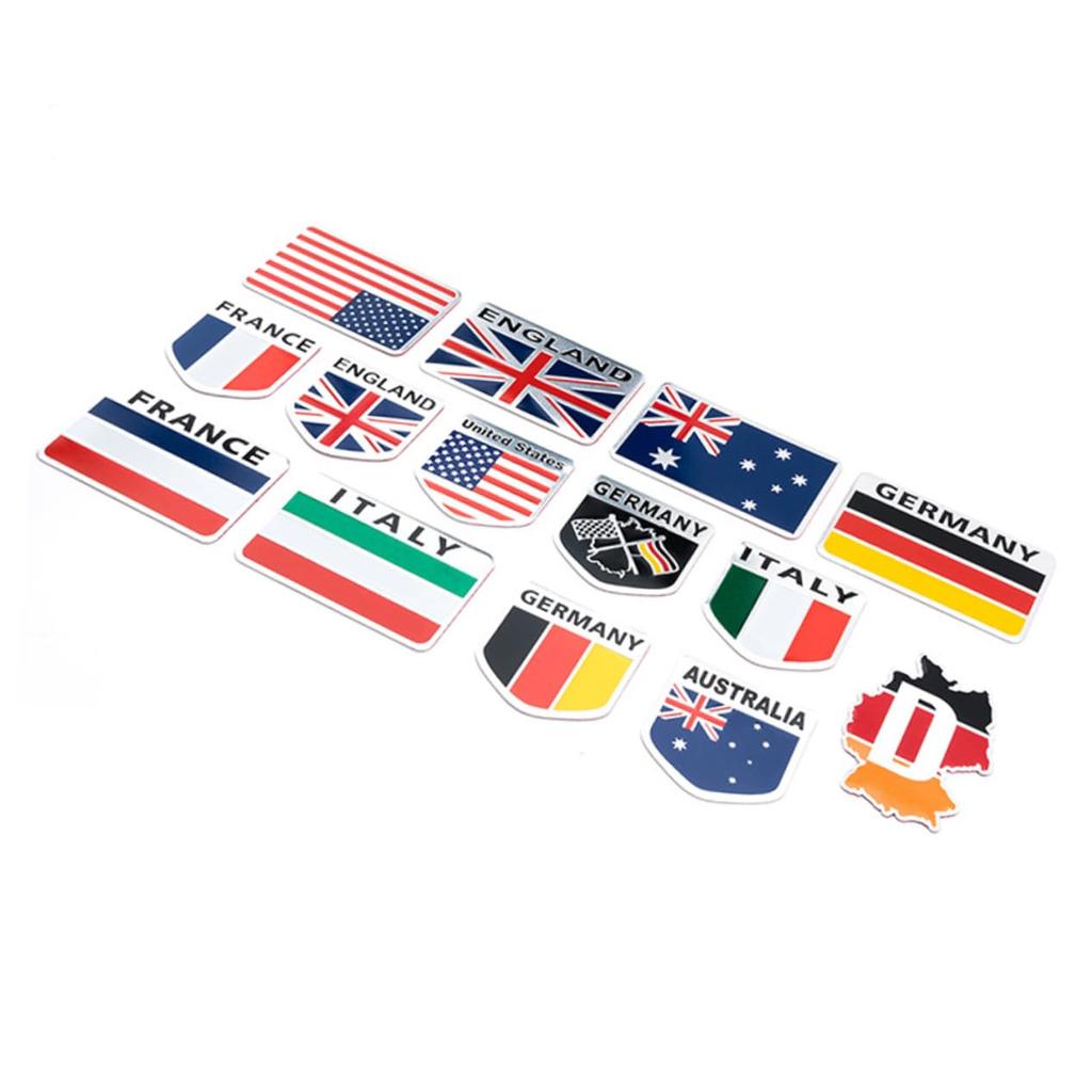 Veemoon Flag Car Sticker Metal Car Sticker Car Bumper Decoration British Car Sticker
