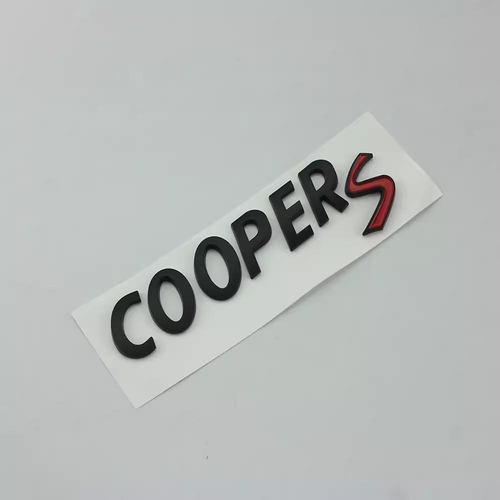 1X 3D ABS Черный Хром Буквы для Автомобиля Задний Багажник Cooper S Эмблема Значок Наклейка Аксессуары