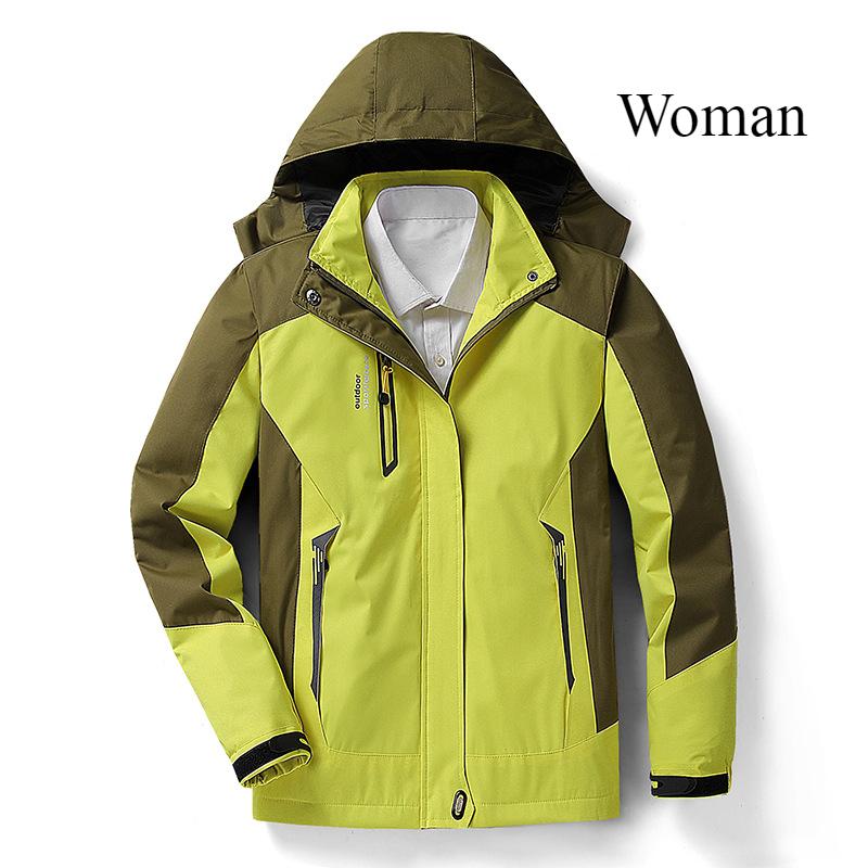 Уличная куртка-хардшелл для пар Однослойная спортивная одежда для мужчин и женщин Тонкая ветрозащитная и водонепроницаемая Демисезонная длинная куртка