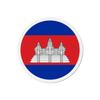 Aimant Rond Drapeau Cambodge - Multicolore - 10 см - 50 штук - Синтетическая резина - Mixte