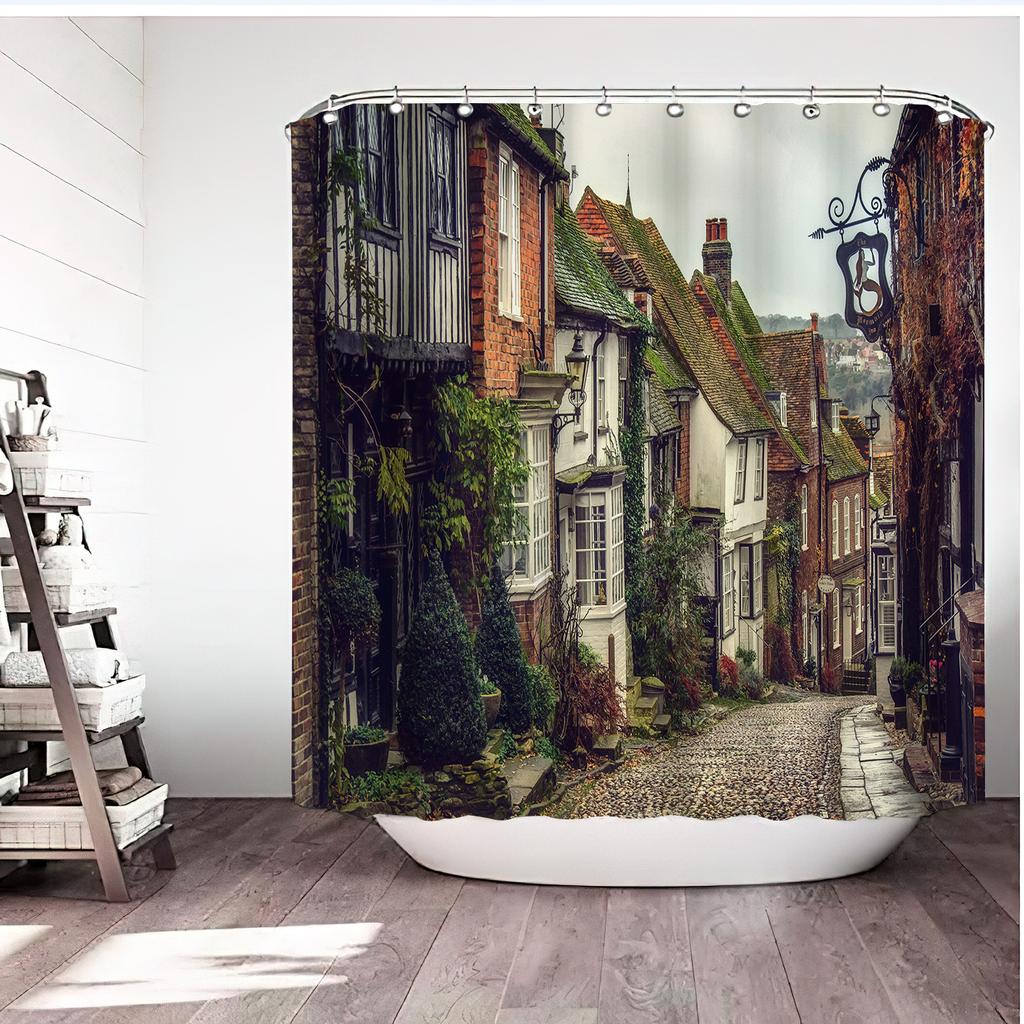 JINRUN Bathroom Thickened Waterproof Curtain Mildew Proof Shower Curtain Shower Partition Curtain Shower Curtain Bathroom Curtain Free Perforation