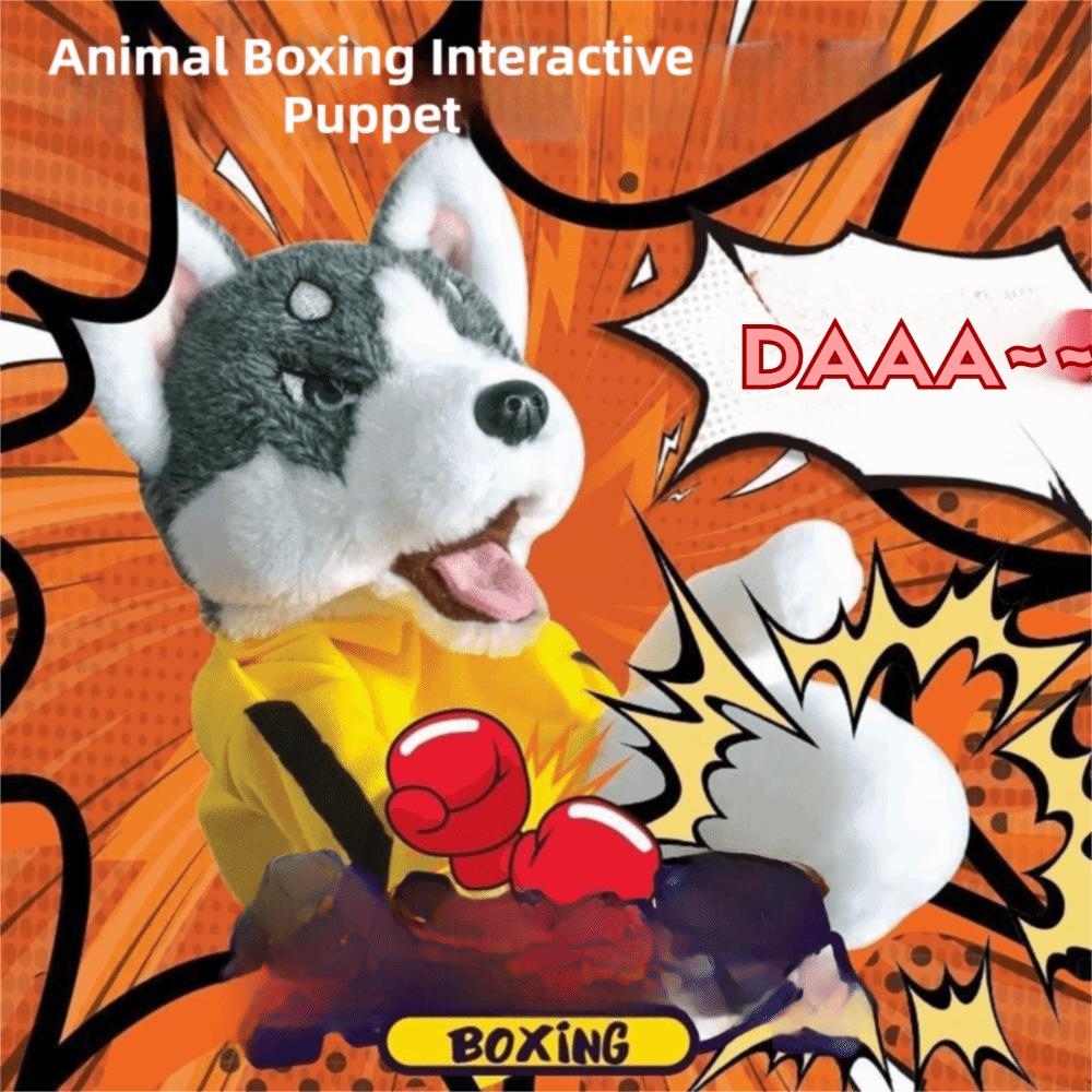 Cartoon Boxer Hand Puppet With Sound Interactive Hand Puppet Plush Puppet Dog  Birthday Gift