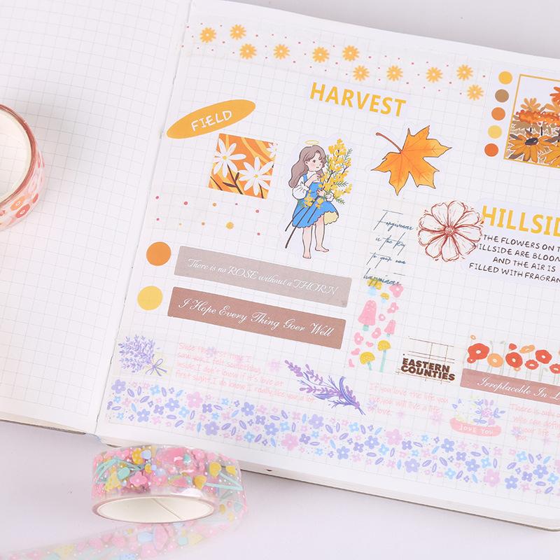 5 рулонов/компл. Kawaii прозрачная наклейка-лента «сделай сам», декоративный материал, лента, наклейки для альбома для рисования, школьные принадлежности, канцелярские принадлежности