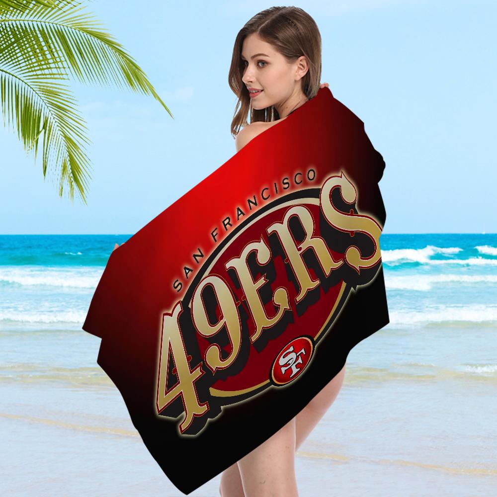 Сан-Франциско 49ers Команда Большие Микрофибровые Пляжные Полотенца Быстросохнущее Полотенце Песок Пляжные Полотенца Полотенце для Бассейна для Путешествий Пляж Бассейн Йога