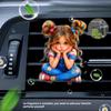 2D плоская девушка улыбка зажим для вентиляционного отверстия автомобиля декоративный диффузор (аромат не включен), декор салона автомобиля, клипса для ароматерапии, идеально подходит для праздничных подарков