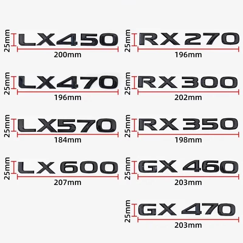 3D ABS Logo For Lexus GX470 LX570 LX600 RX350 RX300 Emblem Number Letters Sticker Car Trunk Badge Adhesive Decal Accessories AEO1