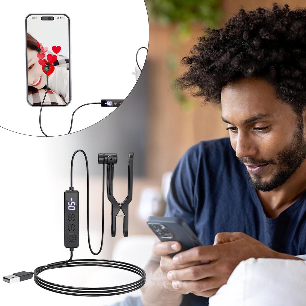 Automatic Screen Clicker Finger Clicking Adjustable Speeds Digital Display Tapping Device For Reward Tasks Live Broadcast Tablet