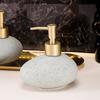 European-style Ceramic Stone Lotion Bottle Aromatic Container High-end Soap Dispenser Home Shampoo Shower Gel Storage Bottle New