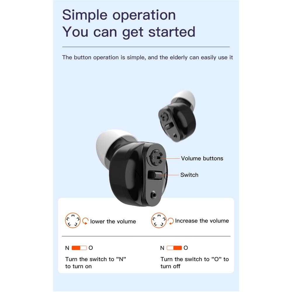 Пожилой слуховой аппарат Bluetooth внешний вид усилитель звука магнитная зарядная камера звуковой коллектор