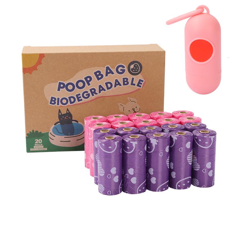 Ароматизированные разлагаемые пакеты для сбора отходов домашних животных с диспенсером для использования на улице