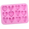 Heart Chocolate Silicone Mold For Valentine's Day Love Candy Jelly Ice Cube Tray Wax Melts Cake Decoration Cupcake Topper Tools