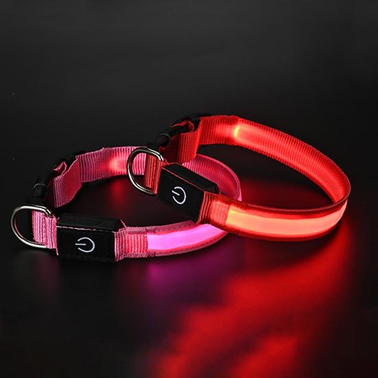 Светодиодный ошейник для собаки Перезаряжаемый светящийся ошейник для собаки 3 режима освещения Регулируемый светящийся ошейник для безопасности в ночное время Вечерние прогулки