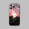 Волейбольный расписной чехол для телефона для iPhone 15,14,13,12,11 Plus,Pro,Max,XR,XS,X,7,8 Plus,SE,Mini Черный Мягкий