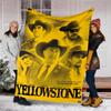 Yellowstone Theme Printed Blanket Perfect For Couch Bed Travel Outdoor Use Machine Washable Cozy Durable