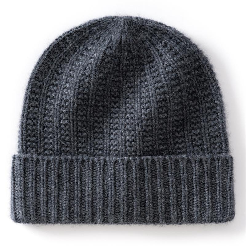 New cashmere hat thickened knitted hat autumn and winter warm and cold hat men's and women's versatile headgear riding outdoor hat