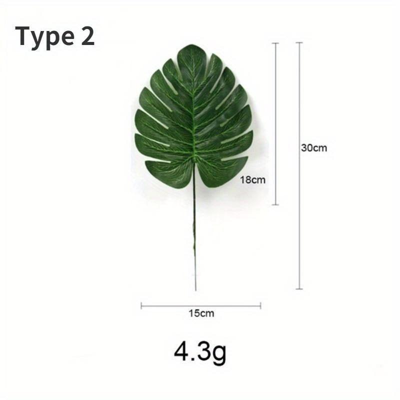 1PC Artificial Plant Tropical Palm Leaves Summer Monstera Simulation Leaf for Hawaiian Theme Party Decor Home Garden Fake Plant
