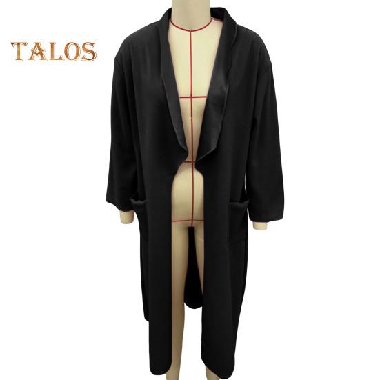 Женская шерстяная куртка с отложным воротником, однотонное трикотажное пальто средней длины, с длинными рукавами, для поездок на работу, свиданий, весна, осень, зима, пальто