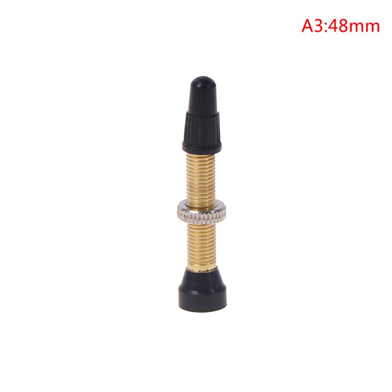 Бескамерный велосипедный ниппель 48/60 мм, алюминиевый шток, латунный сердечник для горного шоссейного велосипеда