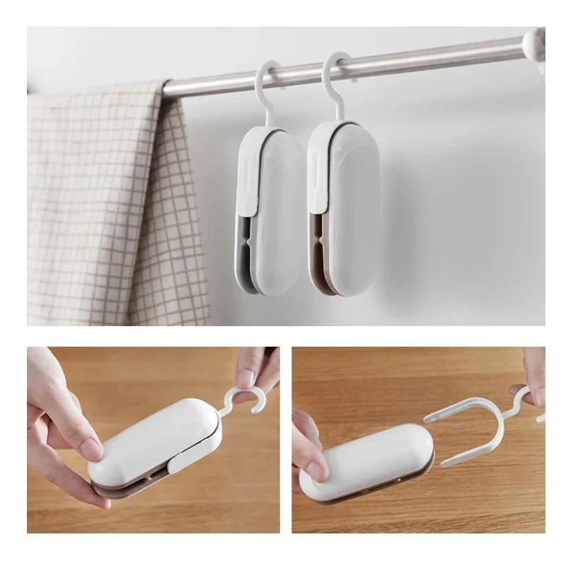 Портативный инструмент для запечатывания пакетов с чипсами, мини-ручной пластиковый герметичный упаковщик для запечатывания закусок, 1 шт., сохраняет еду свежей